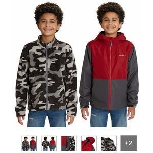 NWT Eddie Bauer Kids Red and Grey 2-piece Jacket in XS